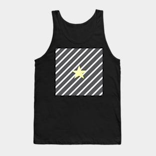 Star - Abstract geometric pattern - gray and white. Tank Top